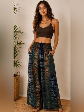 Jaded Gypsy Wide Leg Tie-Dye Palazzo Pants - Size S/M or L/XL - NWT